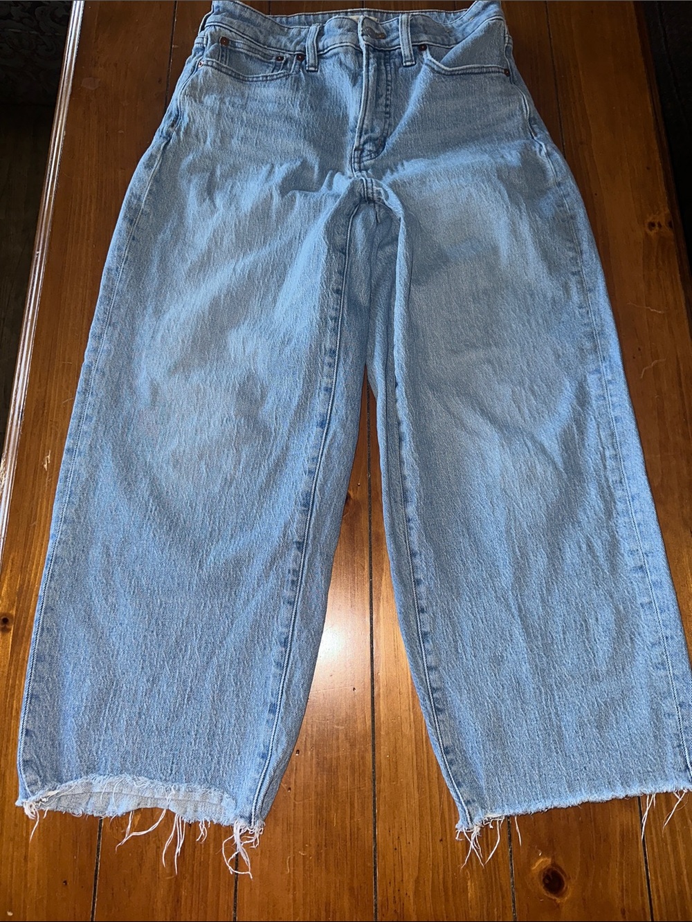 Madewell Light Blue High-Rise Wide Leg Jeans